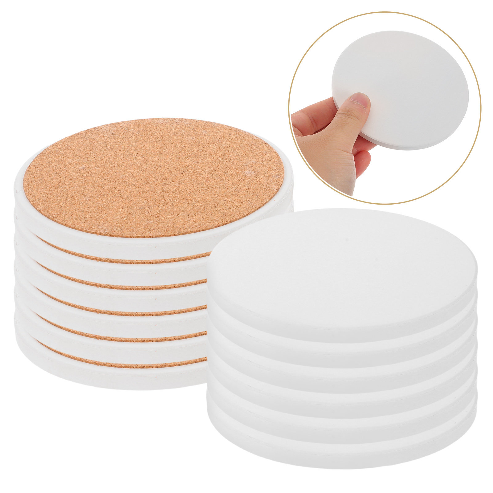 Coaster Sublimation Blank - 12pcs Sublimation Coasters Blanks White Round