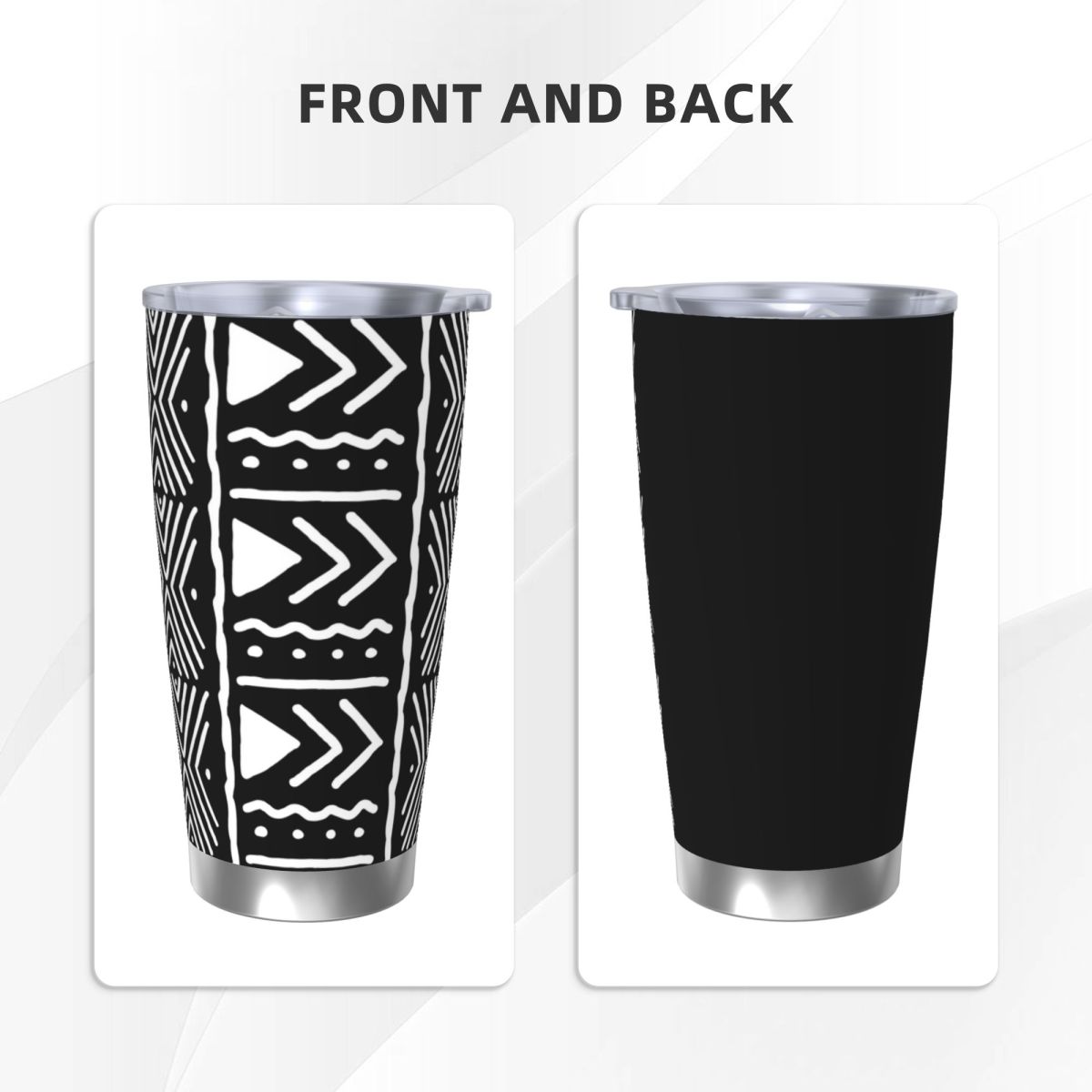 Black And White African Bogola - огляд і ціна Tumbler 20Oz White